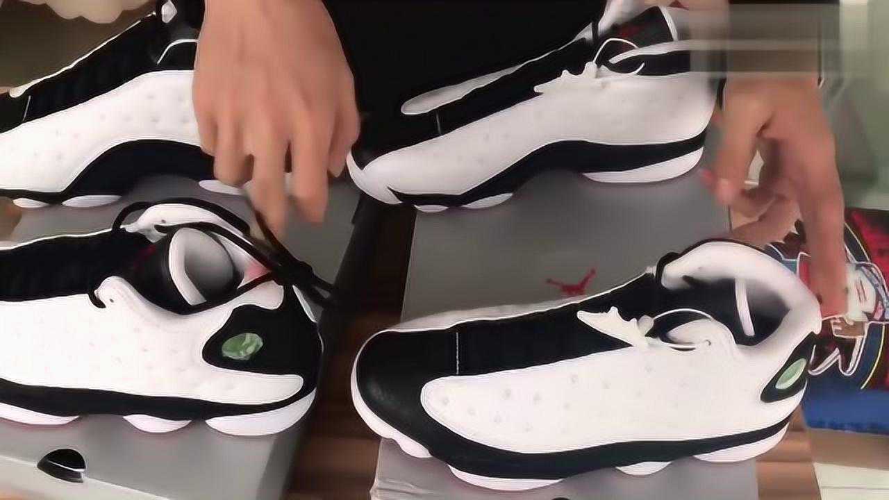 喬丹13開箱 aj13熊貓鞋全方位真假對比 純原pk正品 有無差別?