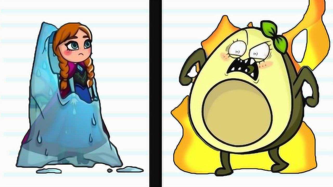 公主被冰块冻住了,牛油果试便了所有招数,结果让人意外!