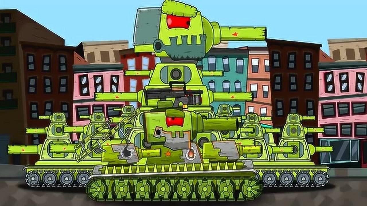 坦克世界动画片:kv-44巴士灰色钢铁坦克之战