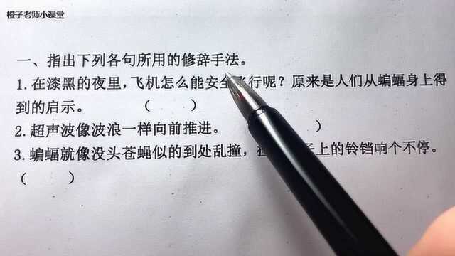 小学语文题,下列句子用哪种修辞手法呢?你做得出来吗