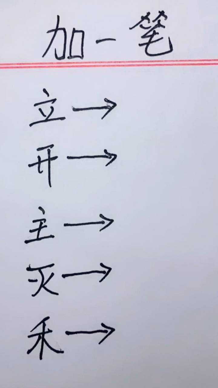 加一筆都可以變成什麼字你知道嗎