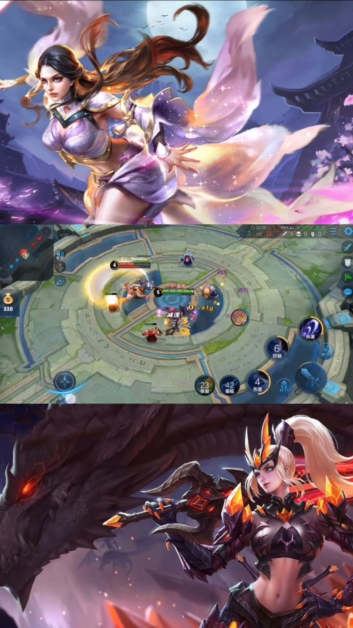 王者荣耀:露娜vs花木兰,不愧是铠皇的妹妹!