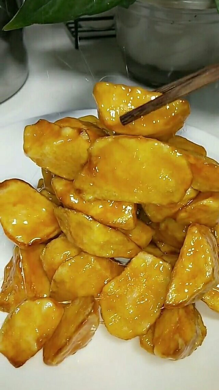 家庭小菜拔丝地瓜做法简单好吃容易学