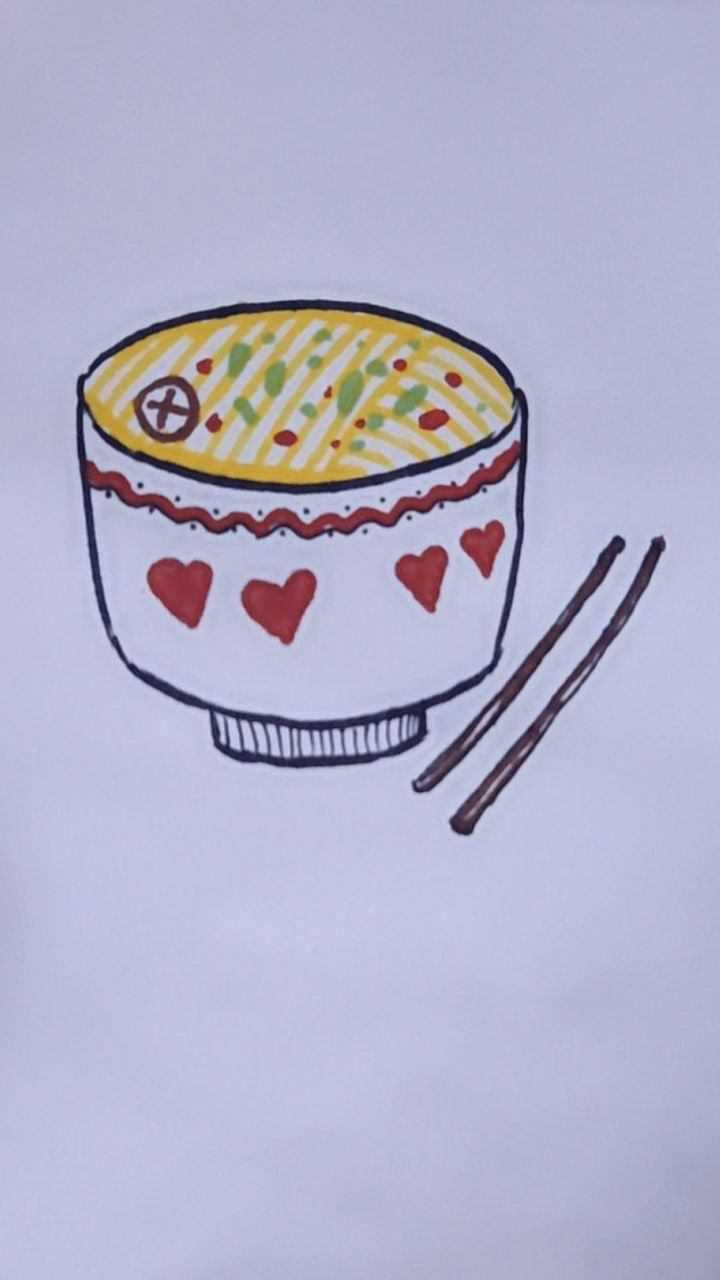 简笔画之乌冬面,有没有喜欢乌冬面的?