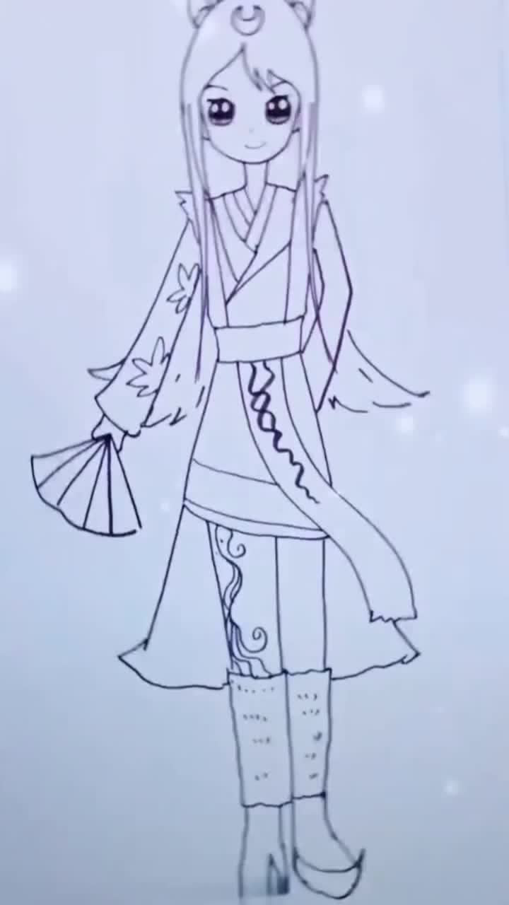 姐姐画的灵犀阁的狐狸颜爵完成之后看呆了网友好帅气