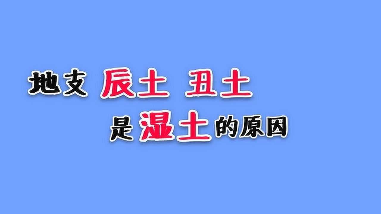 八字命理从地支藏干的角度分析地支辰土丑土是湿土的原因
