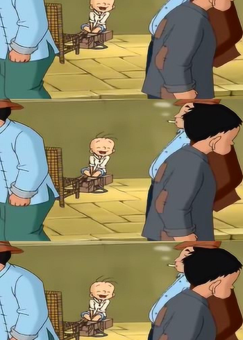 三毛流浪记三毛在街上吆喝擦皮鞋拉客人的本事真是厉害了