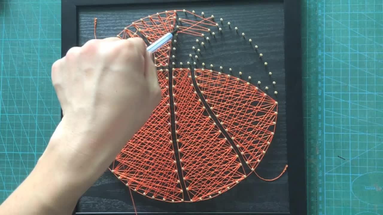 新篮球钉子绕线画教程