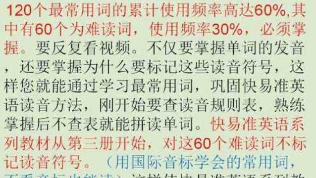 60个最常用的难读词,使用频率高达30%,一定要掌握