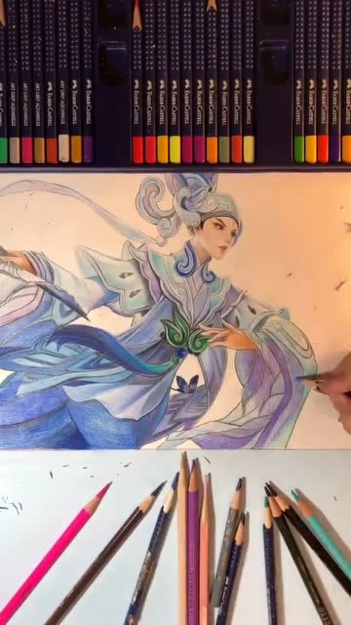 手绘王者荣耀上官婉儿这个梁祝画的也太传神了