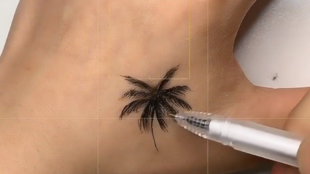 纹身怕疼,超级老师教你手绘纹身,学会了在家就能做