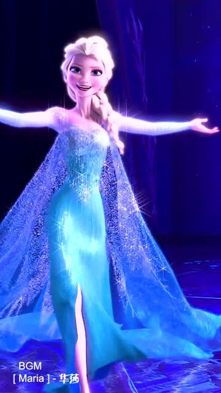 迪士尼公主艾莎发量女王当之无愧艾莎程序员头发换的