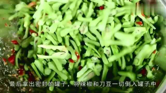 腌刀豆,脆嫩爽口,不仅好吃,而且十分下饭,营养丰富