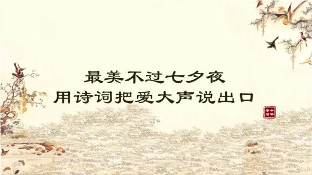 最美不过七夕夜:8首七夕诗词,教你把爱大声说出口