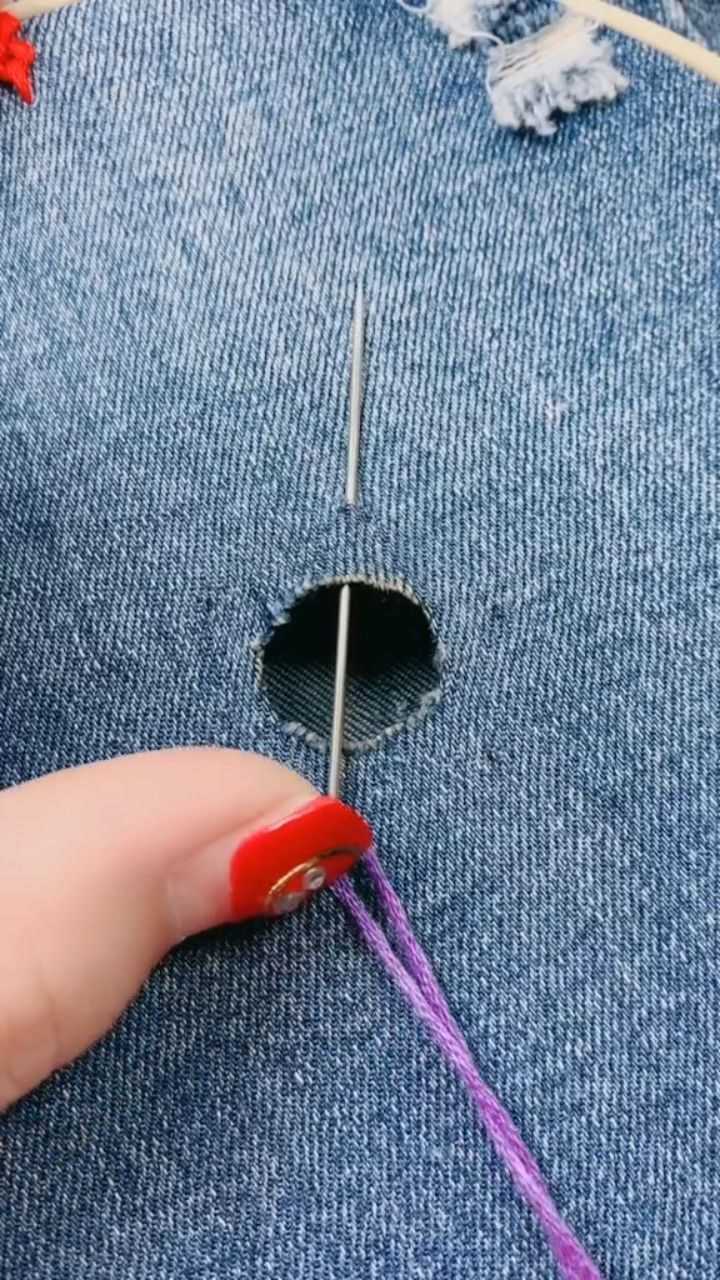 针线技巧,破洞这样补,好看