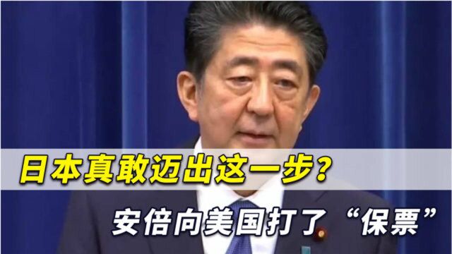 日本真敢迈出这一步?安倍致电特朗普,明显向美国打“保票”