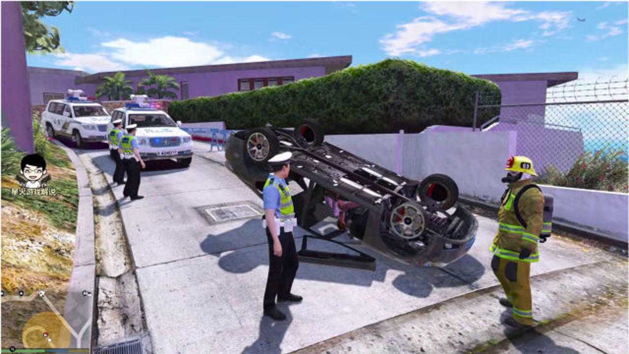 模拟警察游戏:发生车祸,多部门联合救援