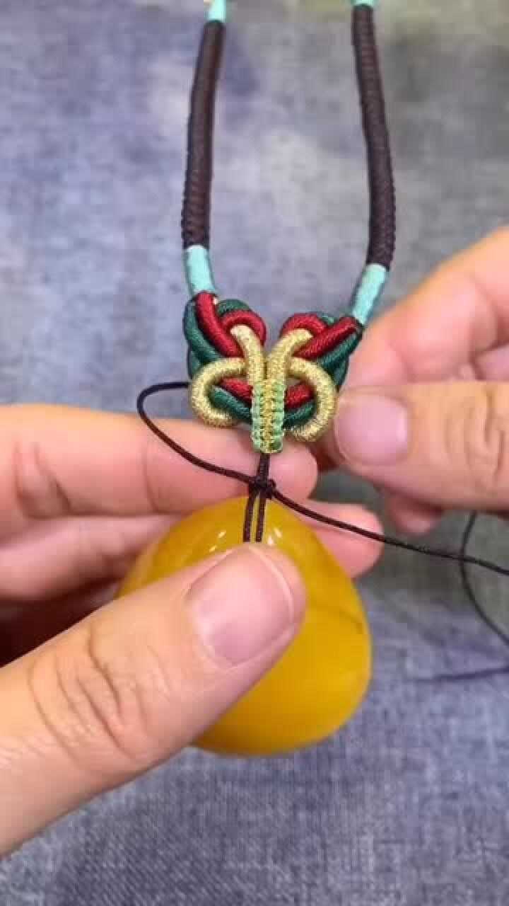 天地结,超简单的吊坠打结法,你学会了吗?