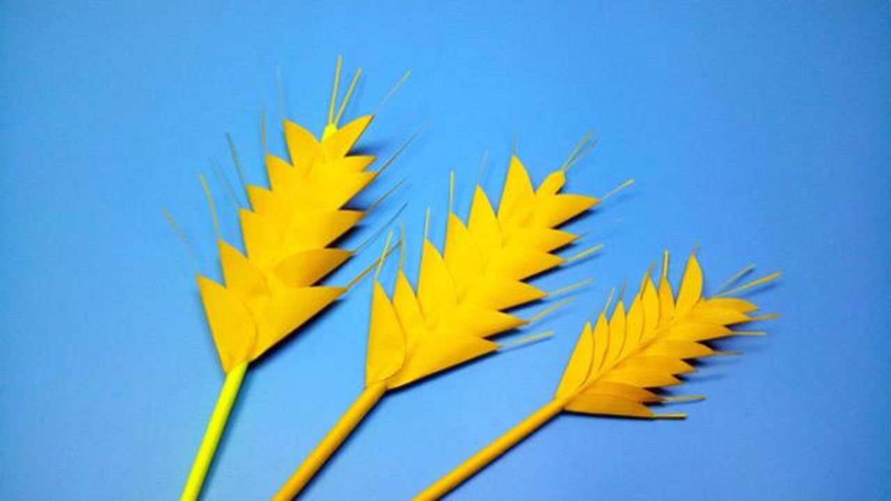 金灿灿的麦穗做法很简单做一束摆桌面上太好看了diy手工视频