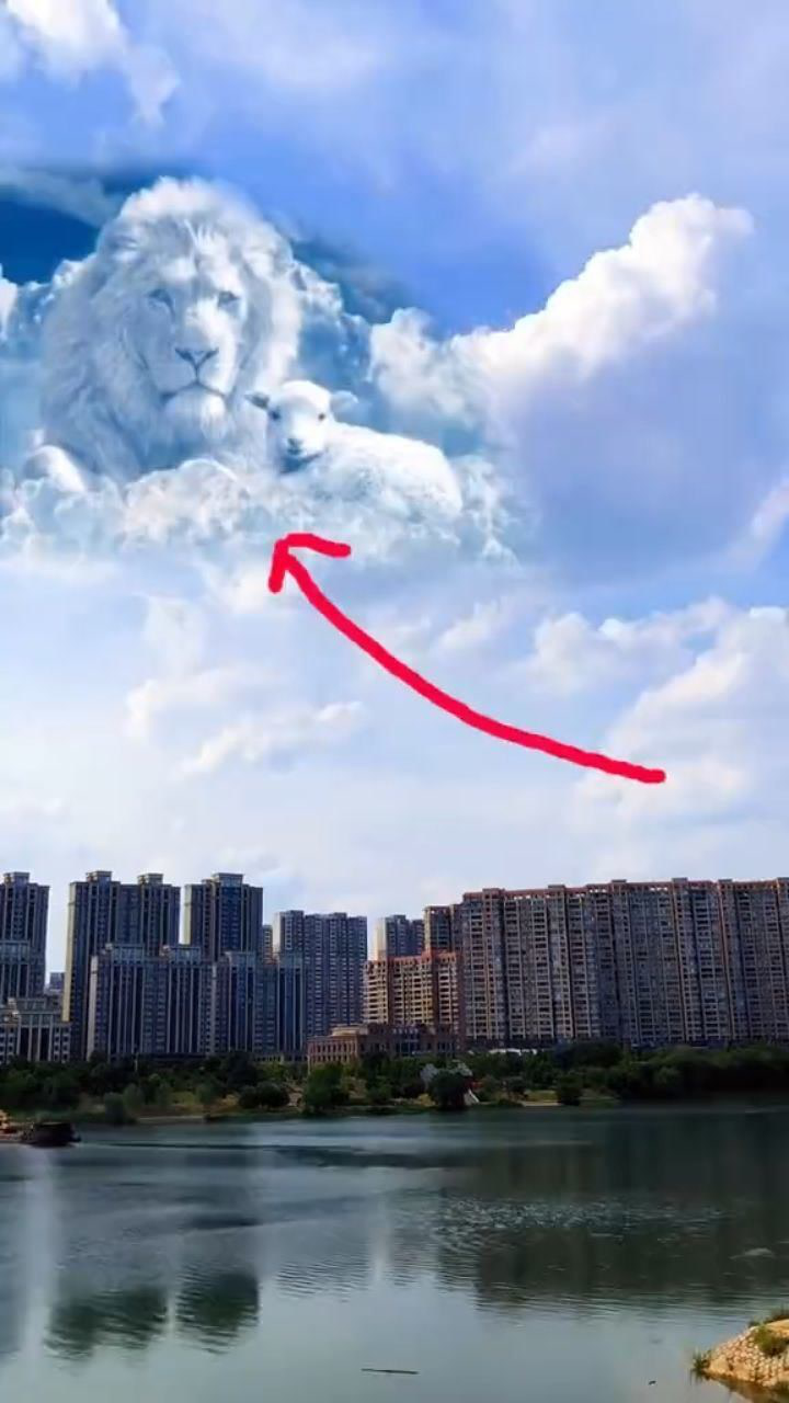 天空出现动物形状云彩,不知是凶还是吉