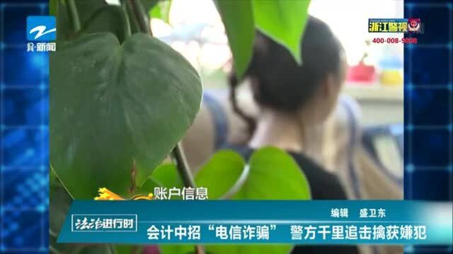 会计中招“电信诈骗” 警方千里追击擒获嫌犯