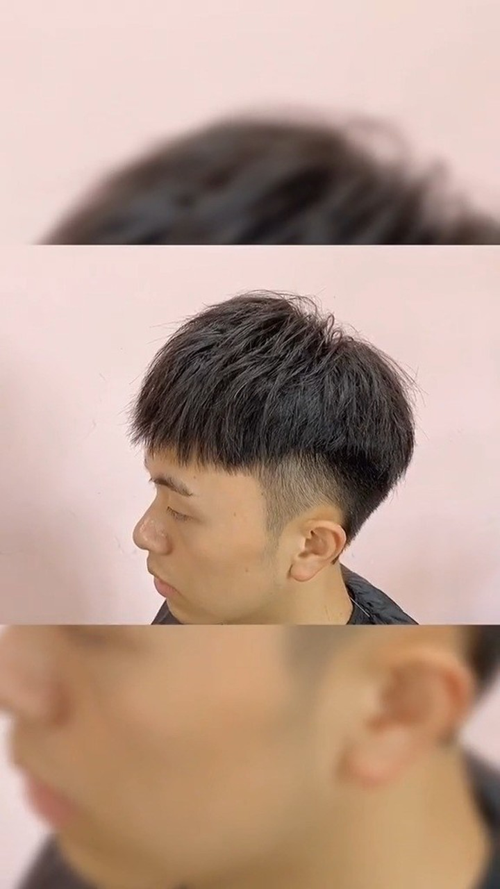 男生超爱发型6碎盖钢夹烫