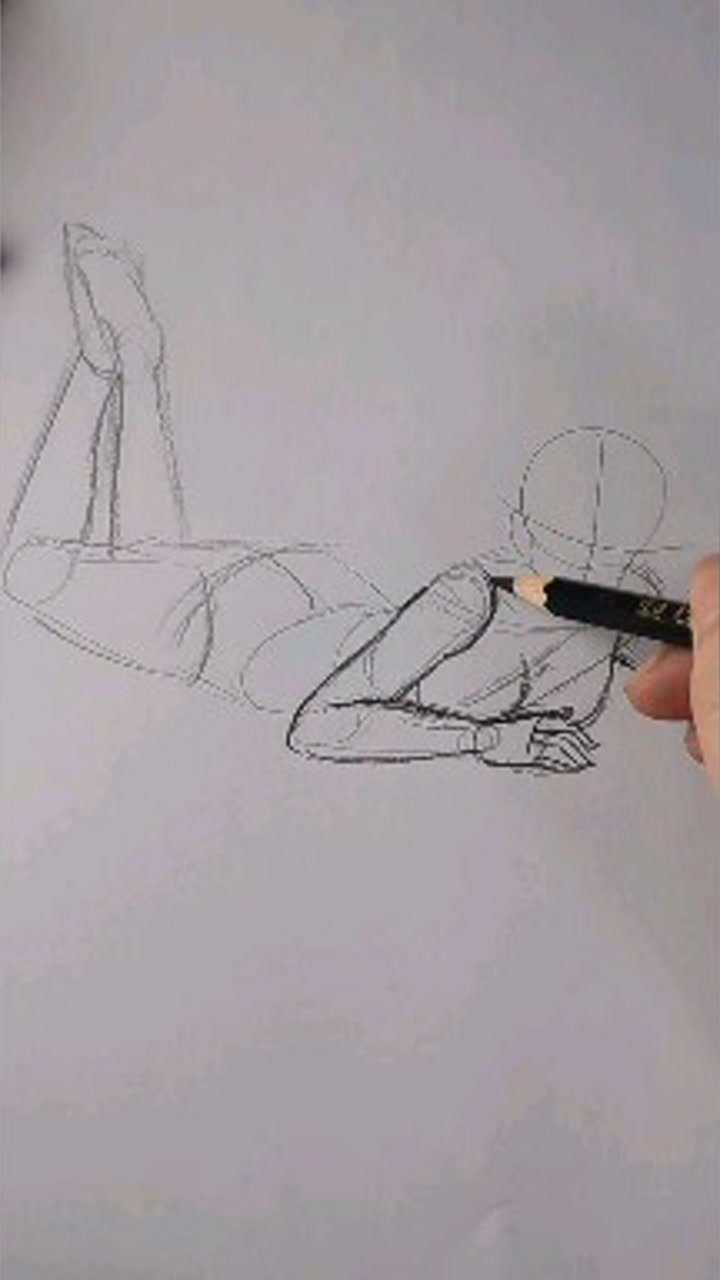 漫画人物趴着的画法_腾讯视频