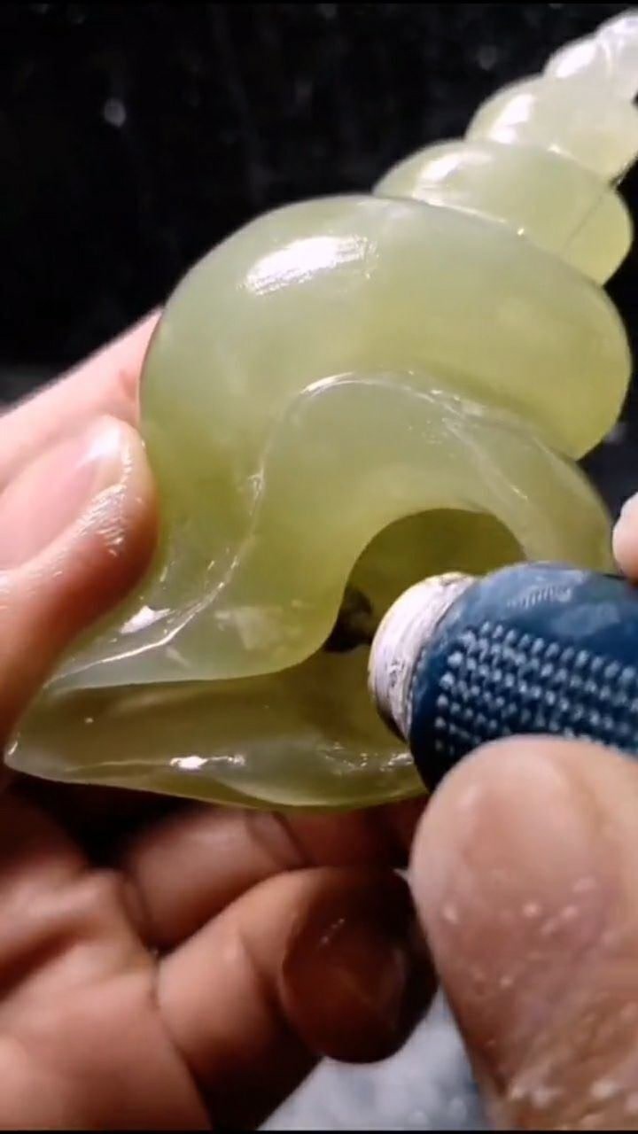 雕刻一枚海螺,仿佛都听到海浪的声音!
