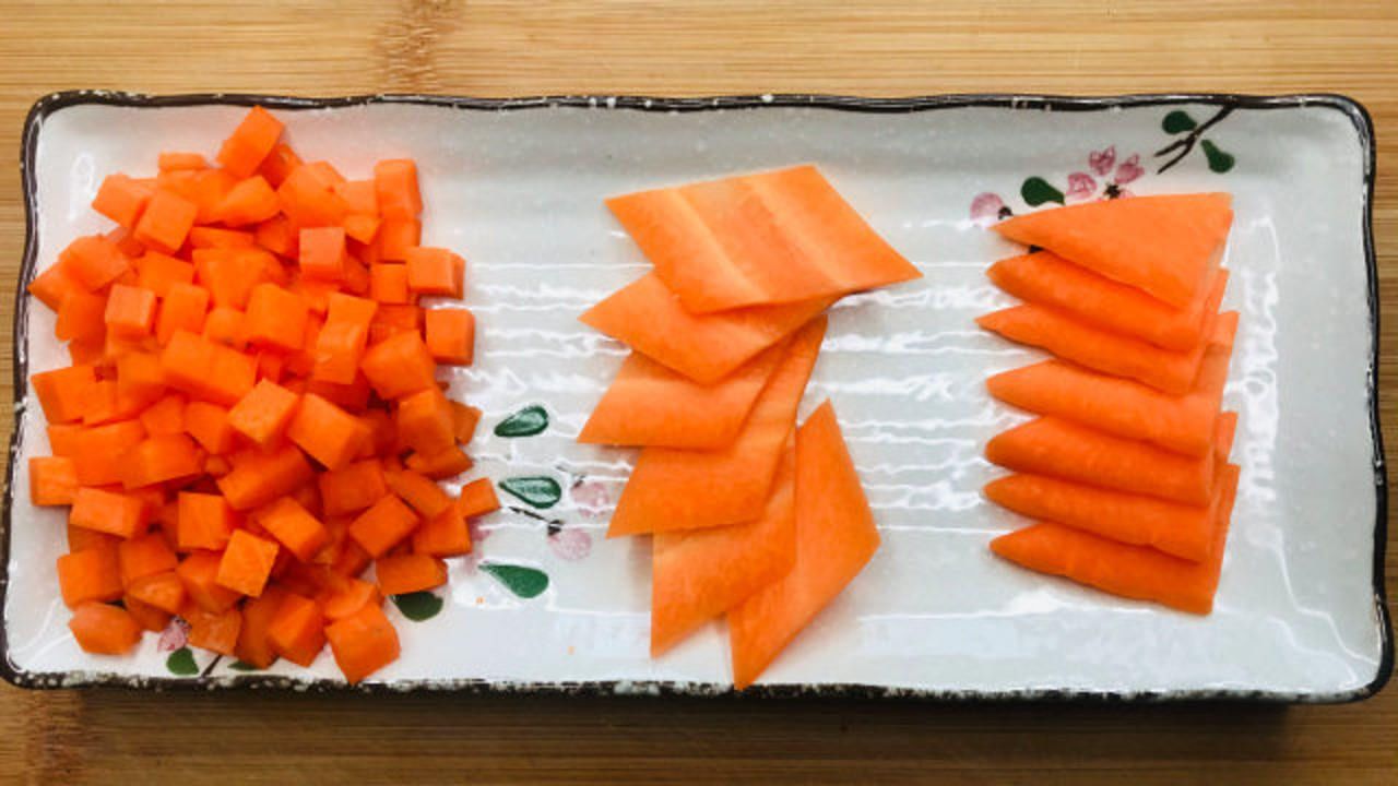 大厨教你胡萝卜的3种简单切法,一看就会,切出来整齐又好看