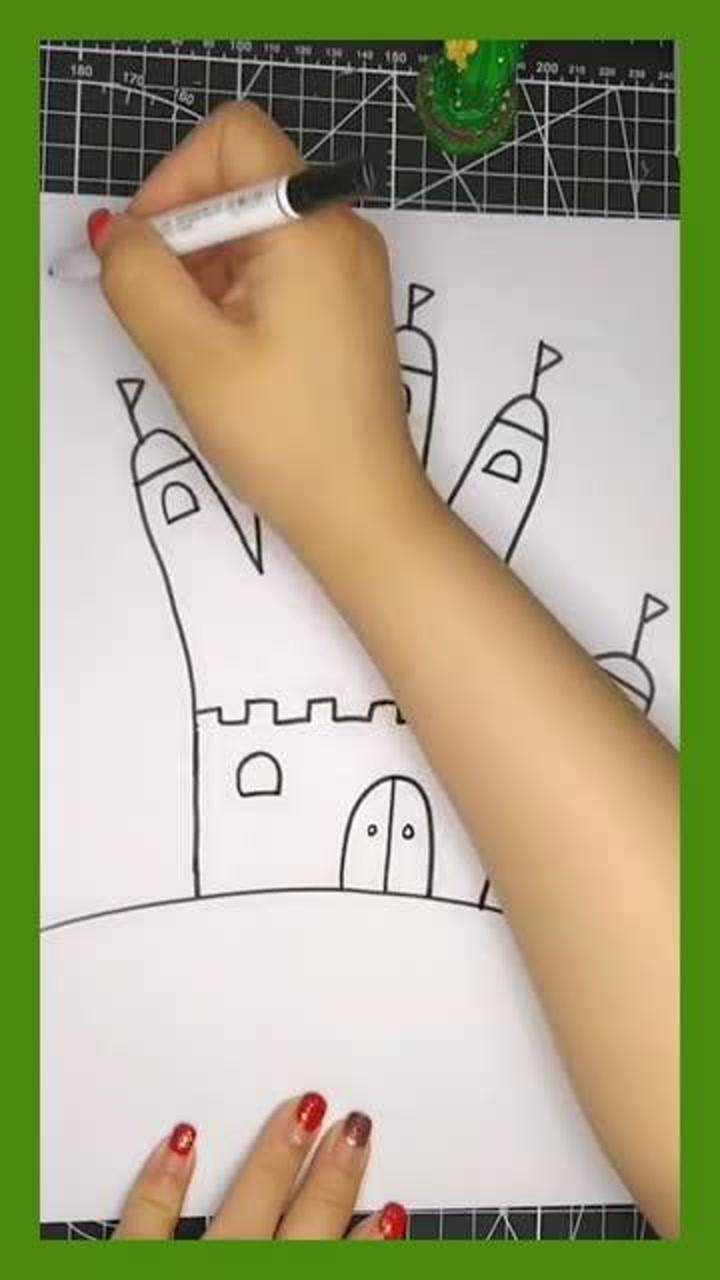 用手掌来画房子这应该是独一无二的吧