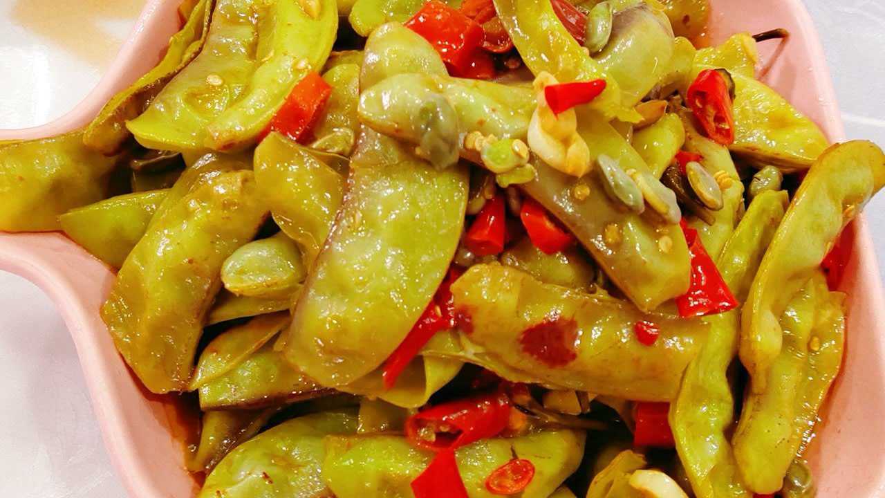 四川鹅米豆,这样炒,香香辣辣,下饭安逸的很!