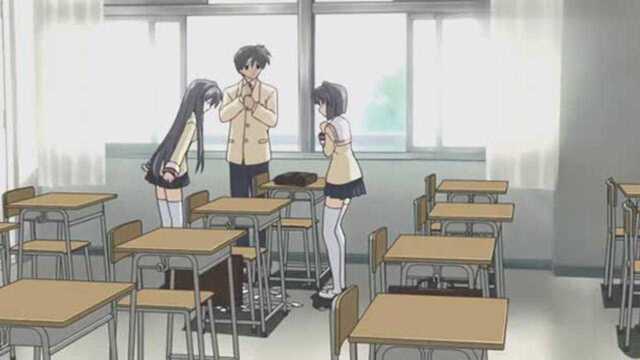 CLANNAD:冈崎差点把班长弄哭,杏来报仇,这两姐妹性格差异太大