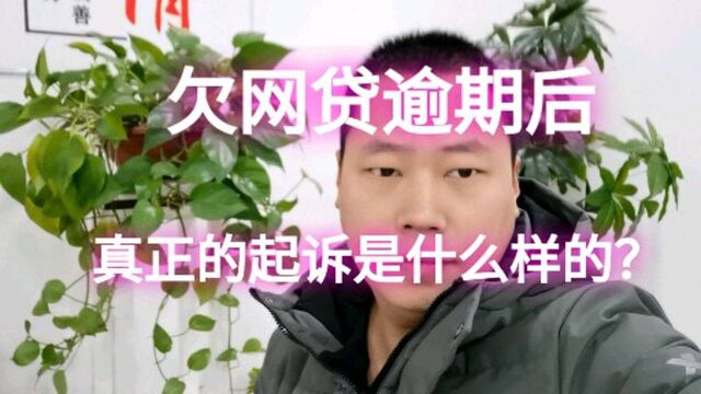 欠网贷逾期后,什么样的起诉才是真的?