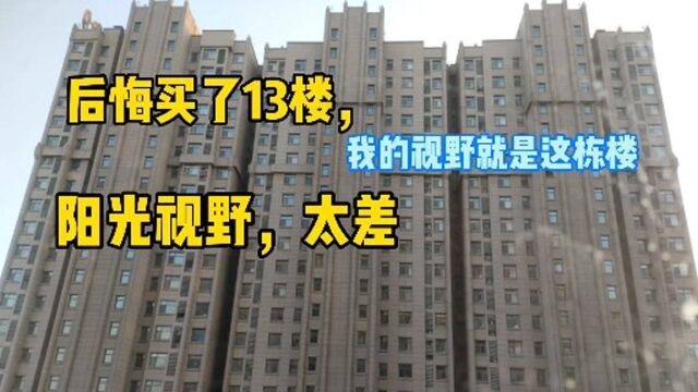 后悔买了13楼,阳光和视野差,终于知道25楼为啥贵了