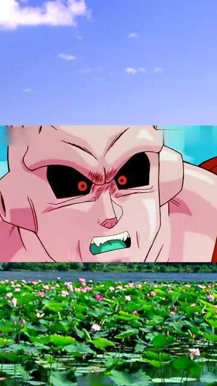 魔人布欧被自己变出来的巧克力球暴打气的头上冒烟