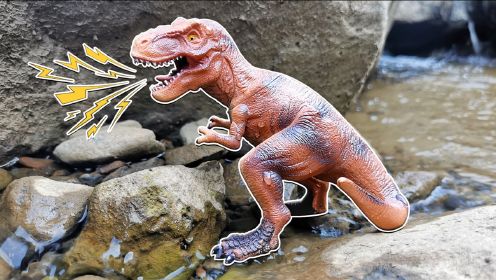 恐龙世界益智宝贝玩具，岩石处发现恐龙，什么恐龙是生活在水里呢？