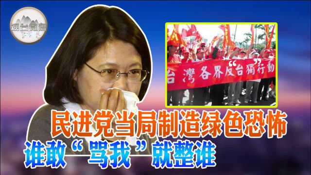 蔡英文在台湾制造绿色恐怖 谁跟民进党作对就会被“追杀”到底