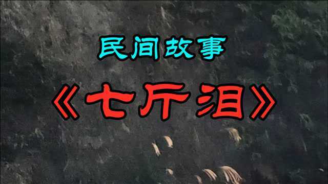 民间故事:《七斤泪》话说从前有个叫华二的神仙