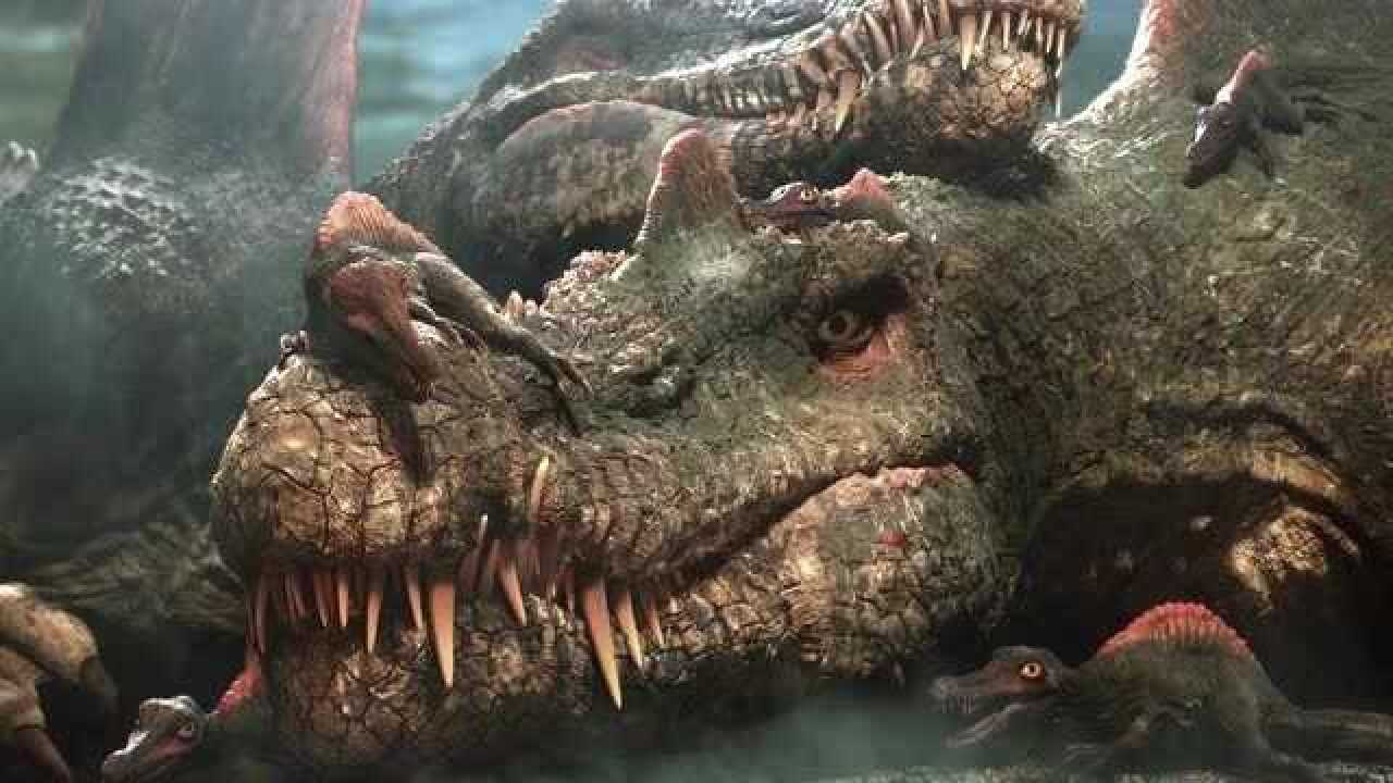 cg动画睡觉的棘龙