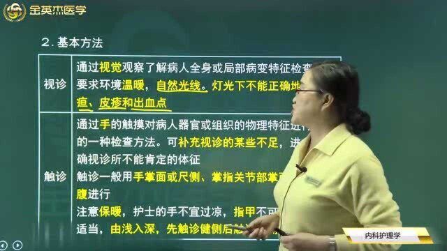 内科护理学:体检的基本方法一定要知道!视诊和触诊的重要性及其注意事项.