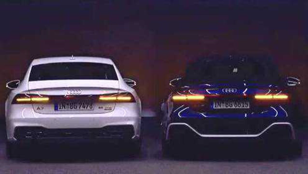 玩灯还是要看奥迪啊,灯光展示,对比奥迪a7奥迪rs7.