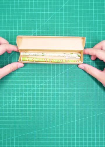 发财了!用纸做一个金条文具盒,好看省钱又好用!