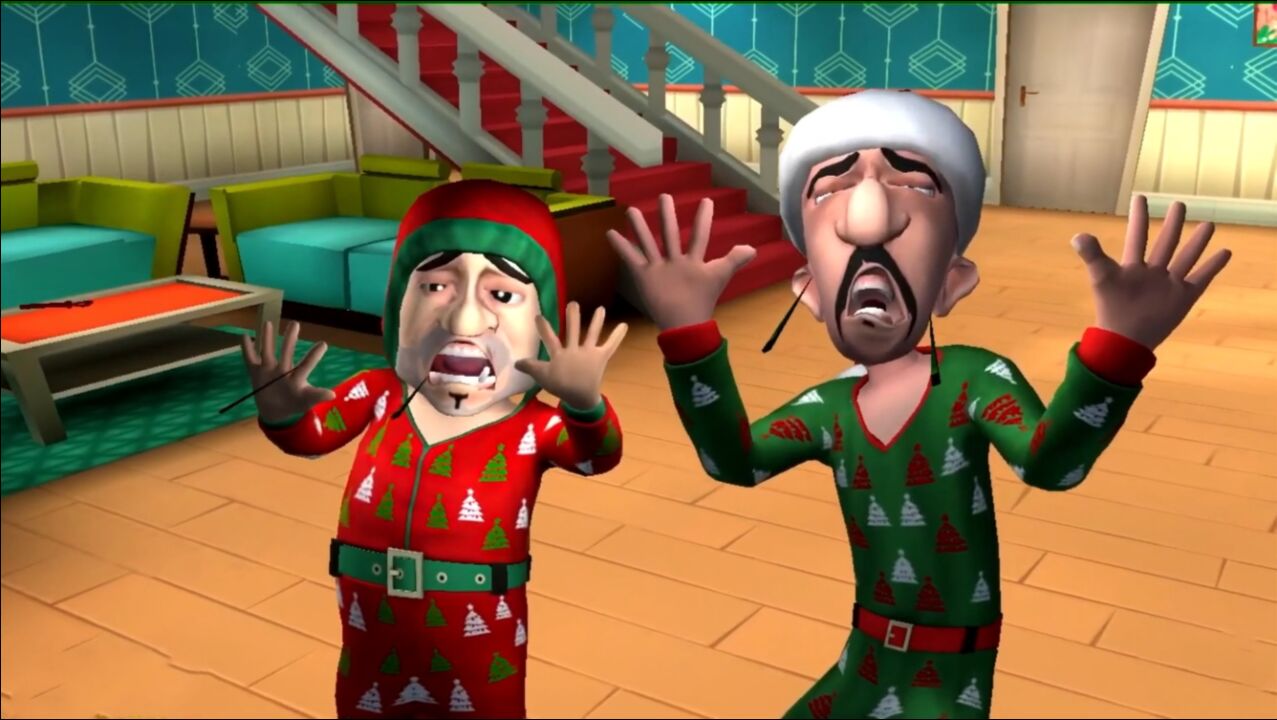 疯狂小偷塔米用刺猬准备新年礼物小偷的脸被刺给扎了