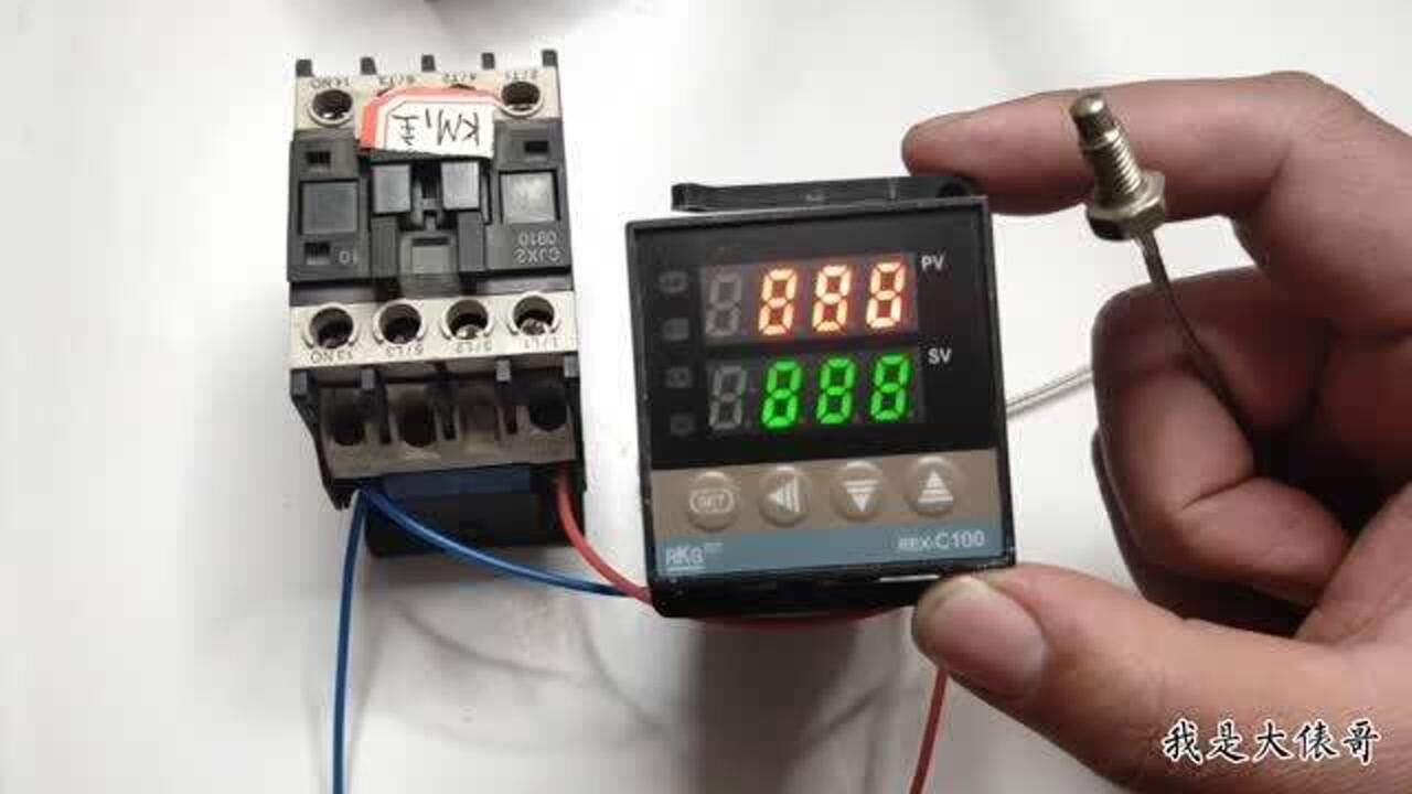 温控仪的实物接线2种温度传感器怎么接接触器怎么接