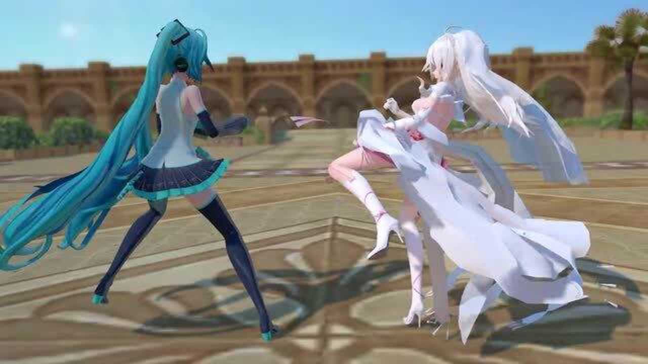 mmd弱音大战初音弱音因为服装不合适输掉比赛