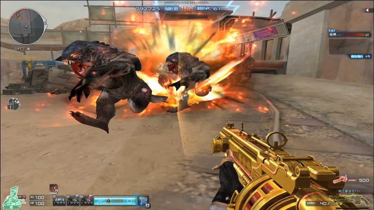 cf挑战模式 神圣爆裂者配上6把黑骑士 输出爆炸