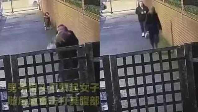 监拍:英国男子跟踪殴打一孕妇 重拳击打其腹部 女子拼命挣脱