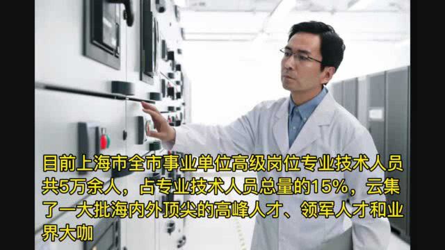 上海面向全球招人 共8580个博士后和事业单位高层次紧缺岗位