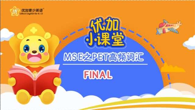 MSE之PET高频词汇:final