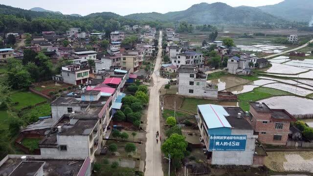 航拍:甘庄村,前方东安,右边横塘镇方向